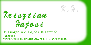 krisztian hajosi business card